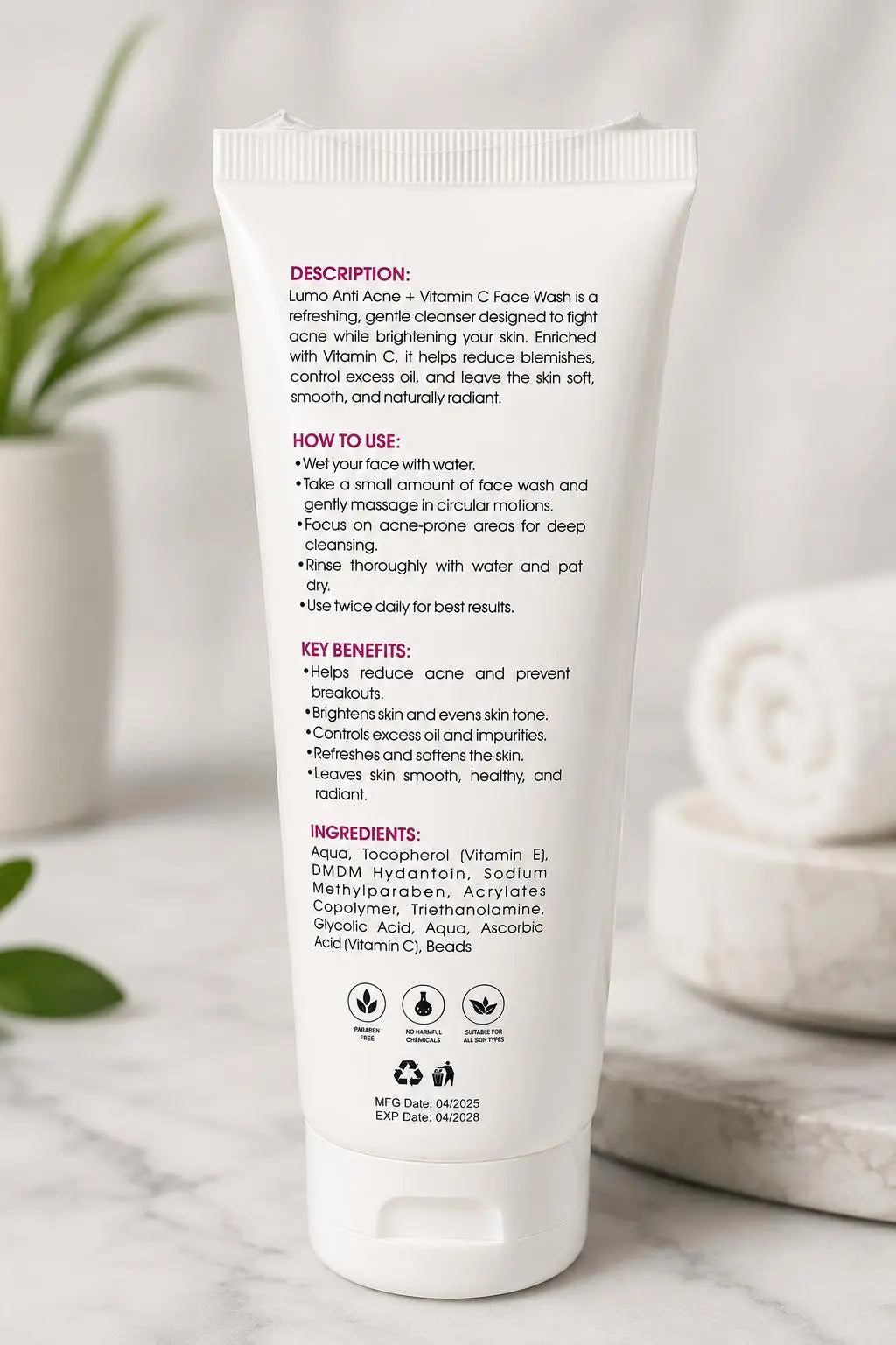 Lumo Vitamin C Anti-Acne Face Wash Lumo Beauty
