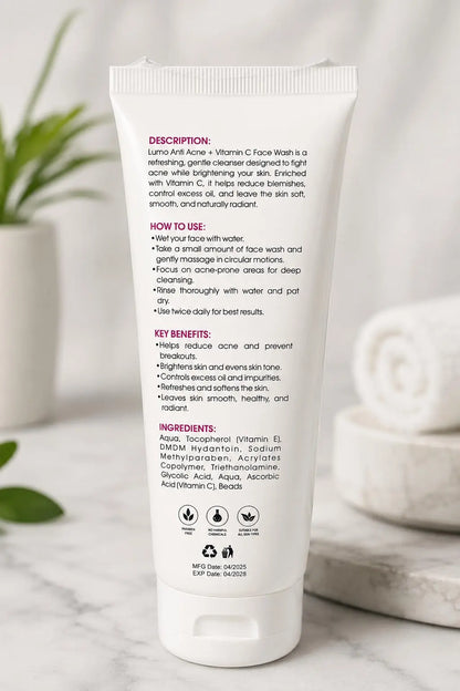Lumo Vitamin C Anti-Acne Face Wash Lumo Beauty